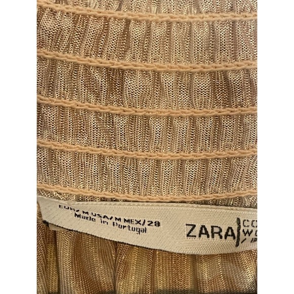 ZARA Oversized Patchwork Kaftan Boho Dress Size Medium - Picture 6 of 7